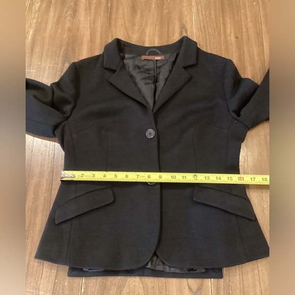 Bally black collar office jacket 2 button up blazer medium - Picture 8 of 12
